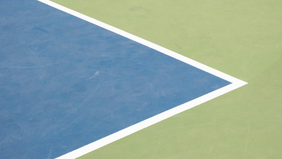 green and blue basketball court